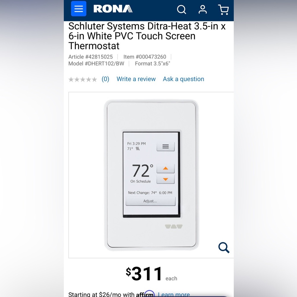 Schluter-DITRA-HEAT Programmable Thermostat